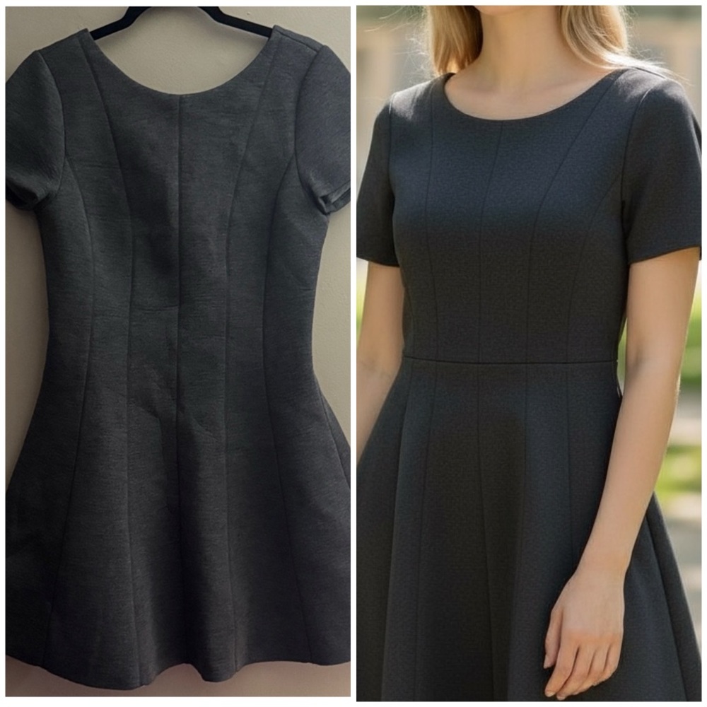 Banana Republic Women's Gray Scuba Style Dress 8 
For All  Occasions Minimalist